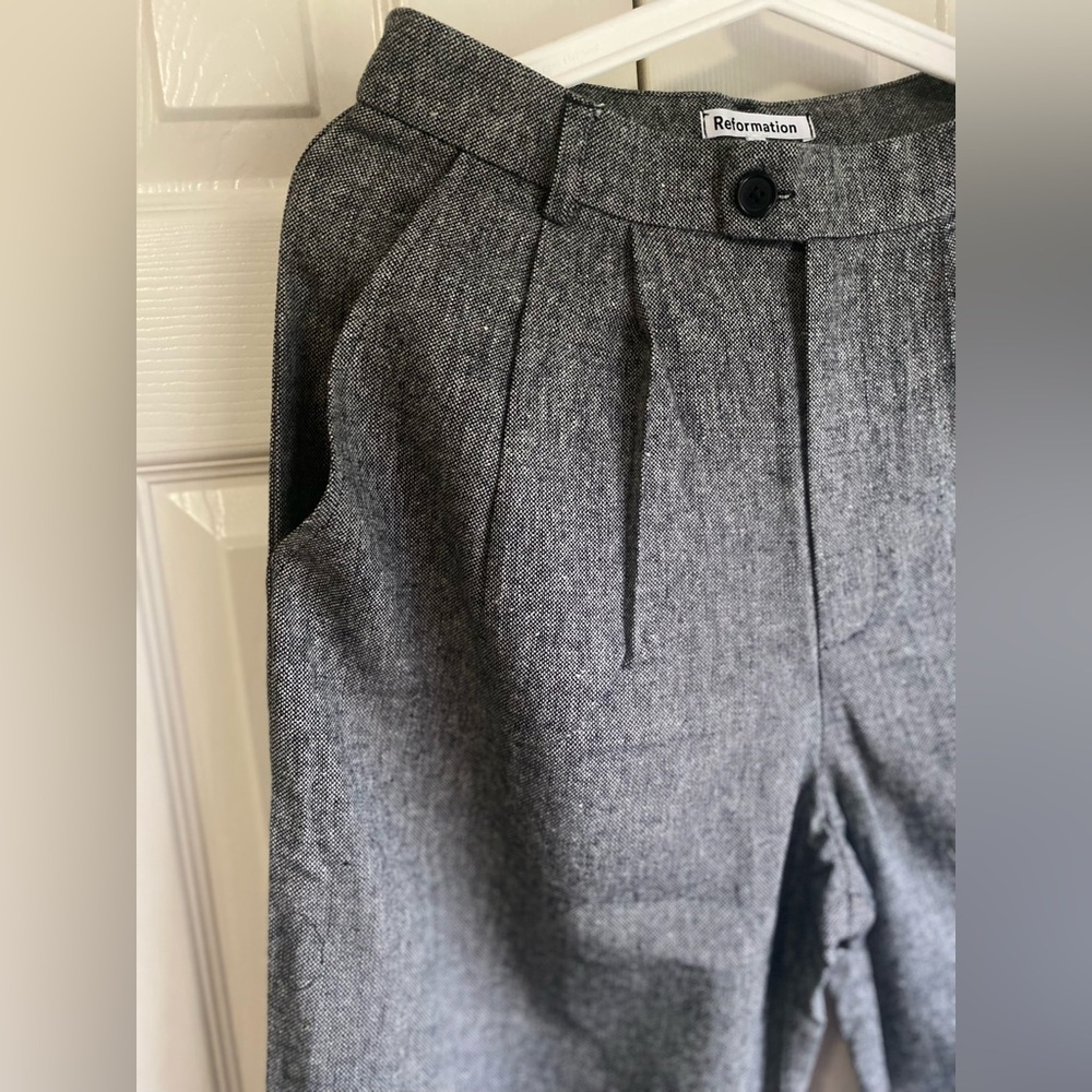 New Reformation Mason Wide-Leg Wool Pants size 4 - Picture 5 of 10